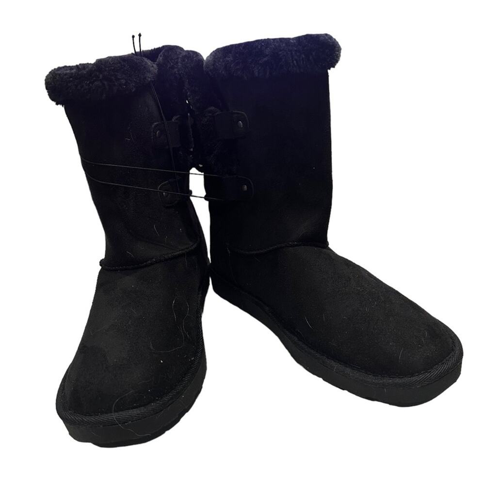 POP surrey faux suede mid calf‎ boot Faux fur size. 8 - Picture 4 of 8